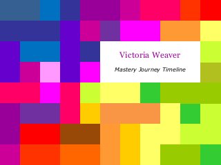 Victoria Weaver
Mastery Journey Timeline
 