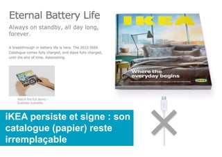 iKEA persiste et signe : son
catalogue (papier) reste
irremplaçable
 