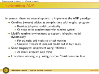 Advice weaving in AspectJ