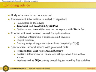 Advice weaving in AspectJ