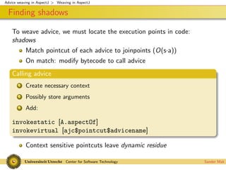 Advice weaving in AspectJ