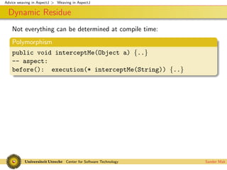 Advice weaving in AspectJ