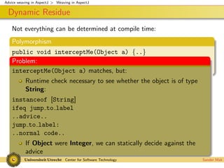 Advice weaving in AspectJ
