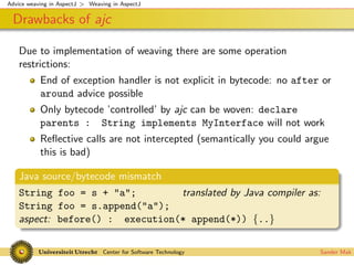 Advice weaving in AspectJ