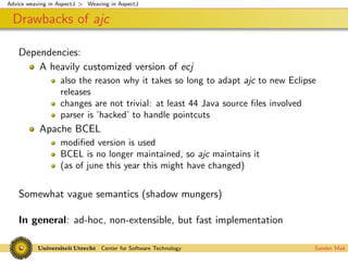Advice weaving in AspectJ