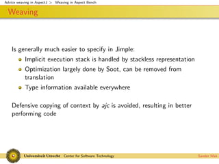 Advice weaving in AspectJ