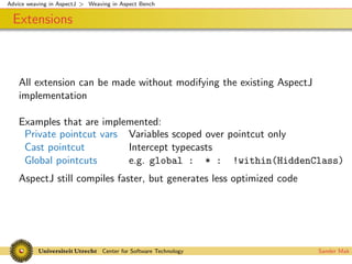 Advice weaving in AspectJ