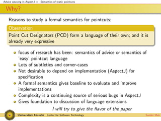 Advice weaving in AspectJ