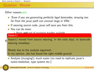 Advice weaving in AspectJ