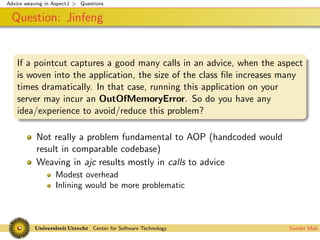 Advice weaving in AspectJ