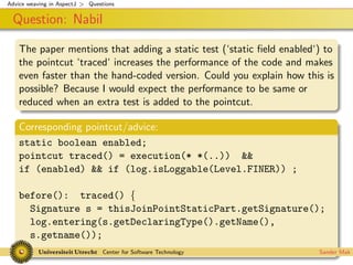 Advice weaving in AspectJ