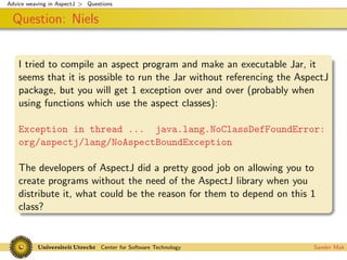 Advice weaving in AspectJ