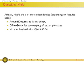 Advice weaving in AspectJ