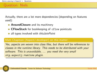 Advice weaving in AspectJ