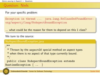 Advice weaving in AspectJ