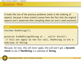 Advice weaving in AspectJ