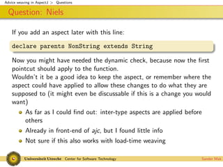 Advice weaving in AspectJ