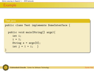 Advice weaving in AspectJ