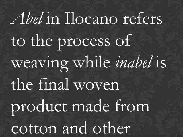Weaving ( cordillera and region 1)