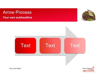 Arrow Process
Your own subheadline
Your own footer Your Logo
Text Text Text
 