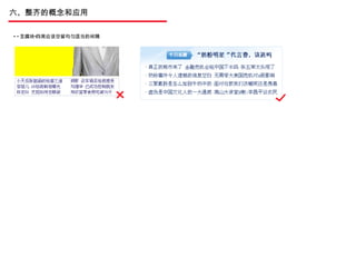 六、整齐的概念和应用 “ 豆腐块”四周应该空留均匀适当的间隔 