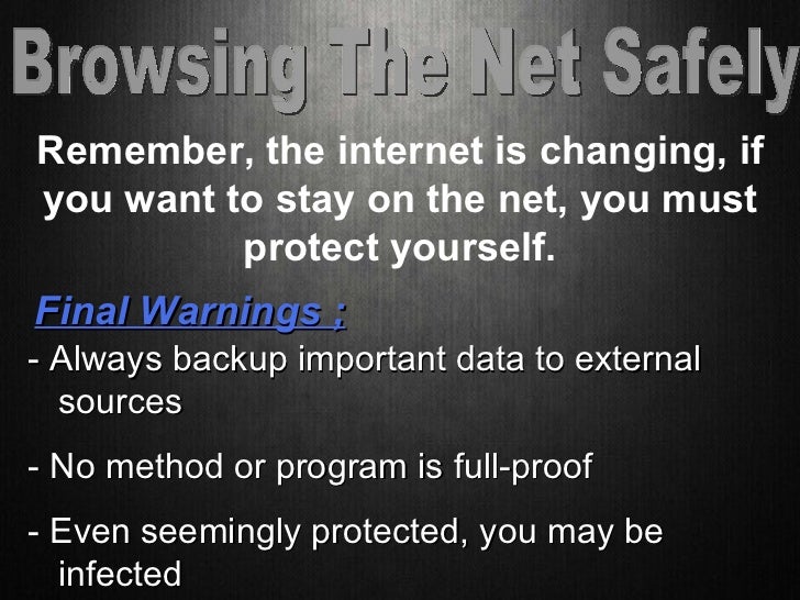 Browsing the Net Safely