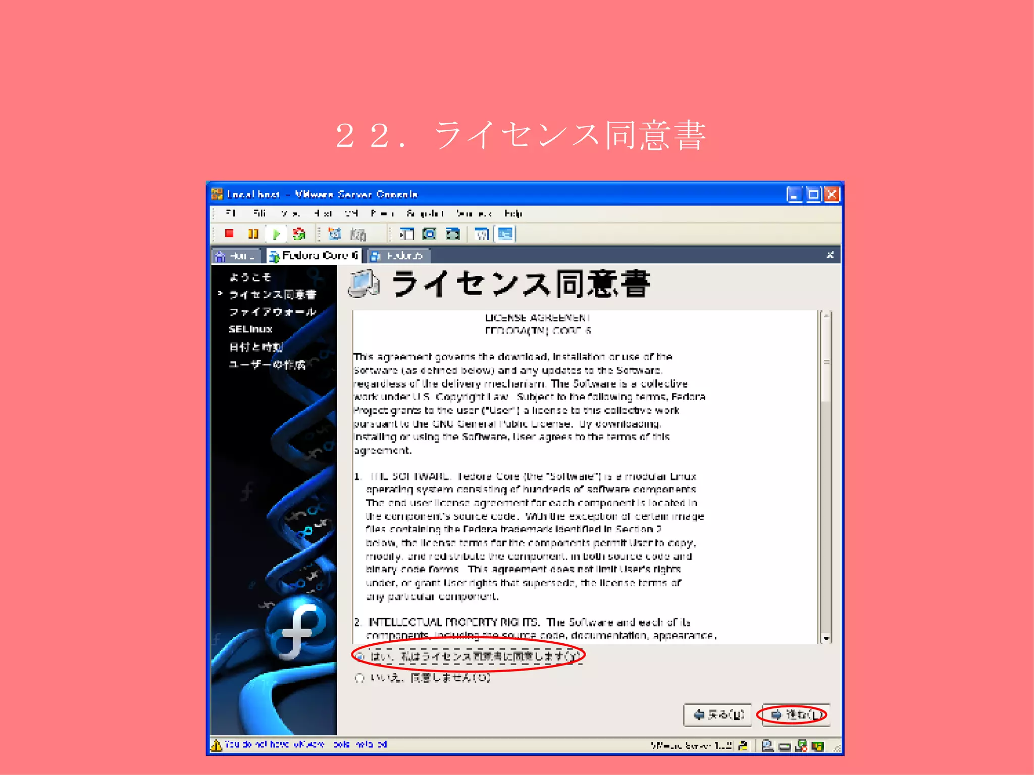 ２２．ライセンス同意書 