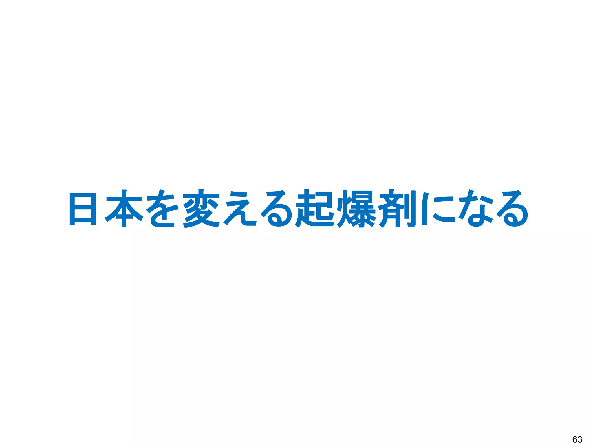日本を変える起爆剤になる




               63
 