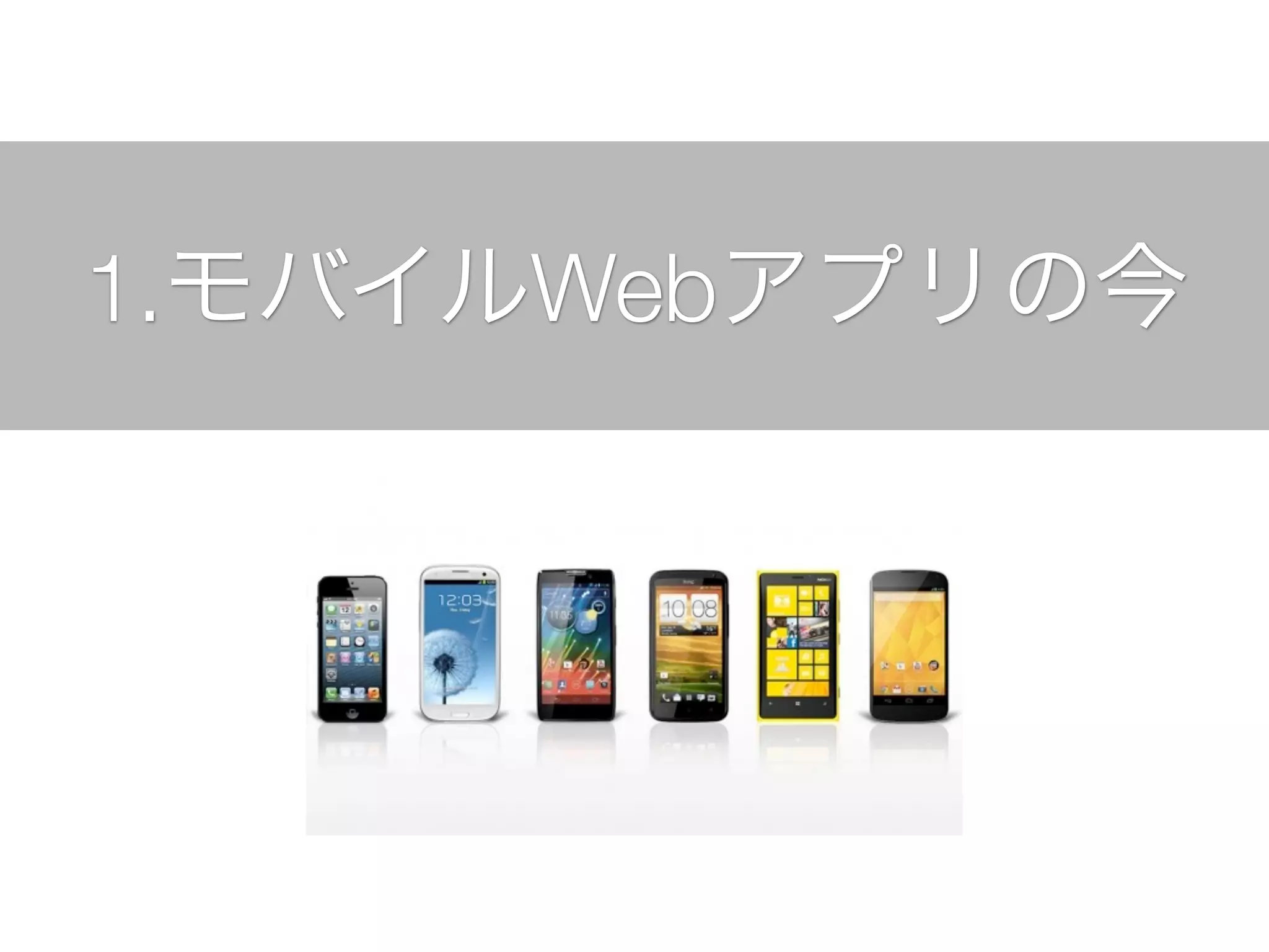 1.モバイルWebアプリの今

 