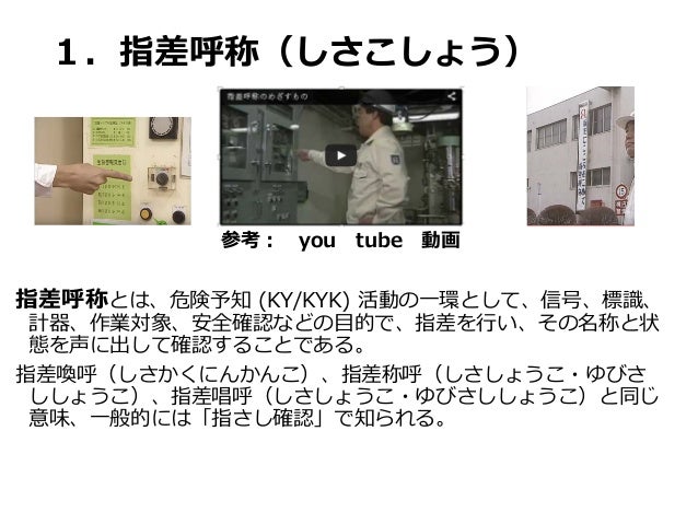 労働安全衛生 指差呼称