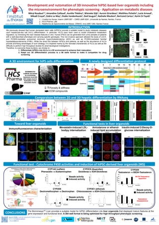 Poster – Development and automation of 3D innovative hiPSC-based liver organoids including the microenvironment for phenotypic screening – Application on metabolic diseases - version  DHU2020