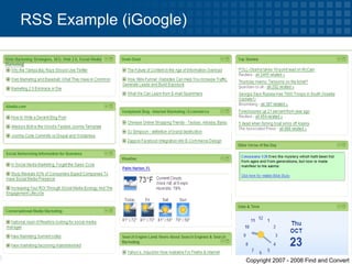 RSS Example (iGoogle) 