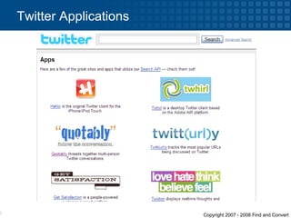 Twitter Applications 