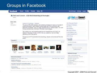 Groups in Facebook 