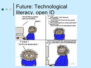 Future: Technological literacy, open ID 