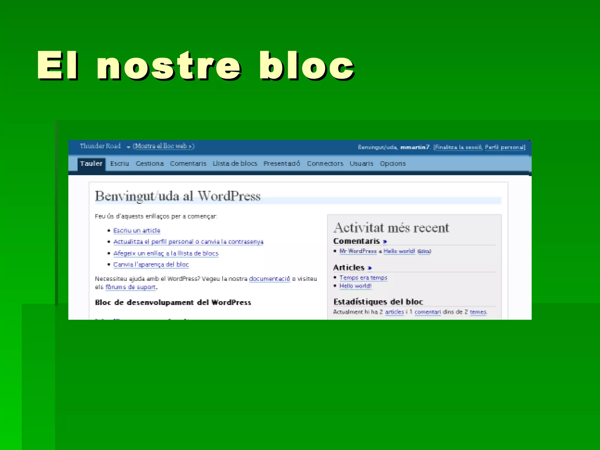 El nostre bloc 