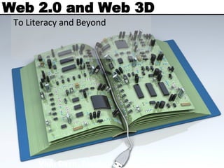 Web 2.0 and Web 3D To Literacy and Beyond Vicki Davis, Teacher http://coolcatteacher.blogspot.com   http://coolcatteacher.wikispaces.com/To+Literacy+and+Beyond   