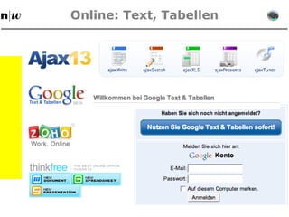 Online: Text, Tabellen 