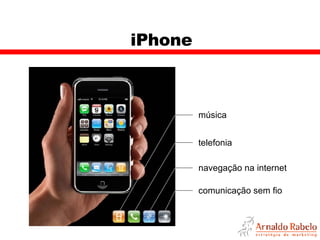 iPhone música telefonia navegação na internet comunicação sem fio 