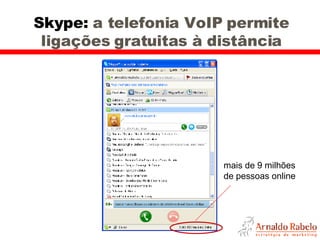 Skype:  a telefonia VoIP permite ligações gratuitas à distância mais de 9 milhões de pessoas online 