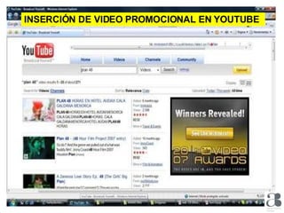 INSERCIÓN DE VIDEO PROMOCIONAL EN YOUTUBE 