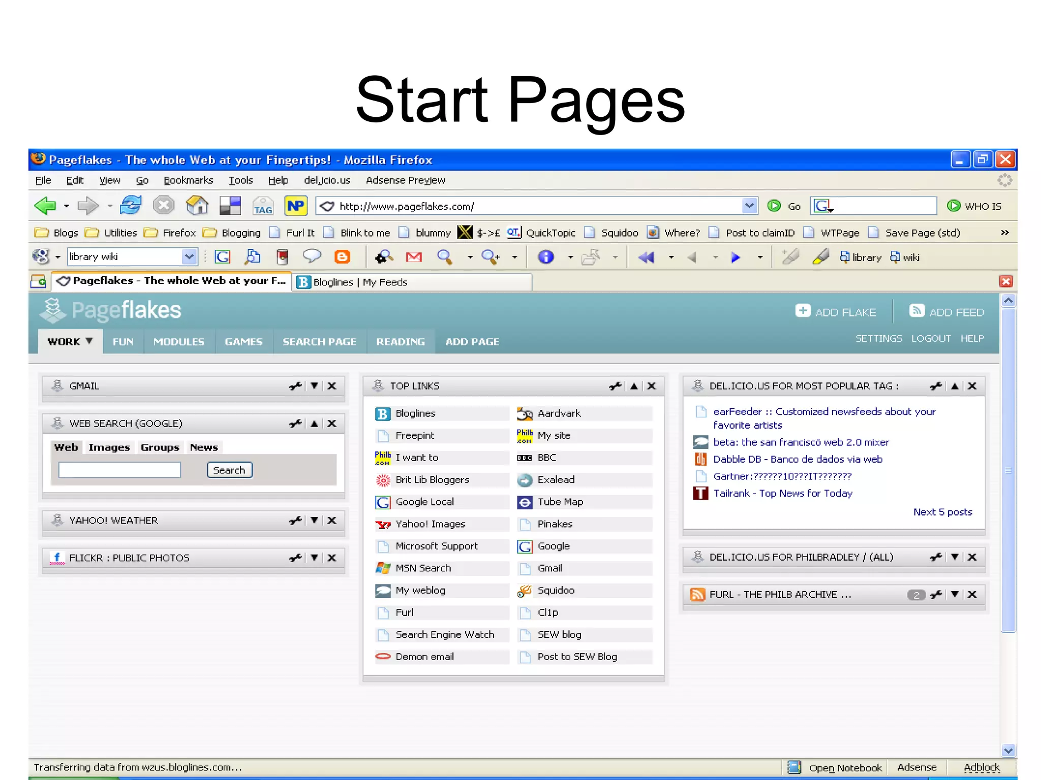 Start Pages 