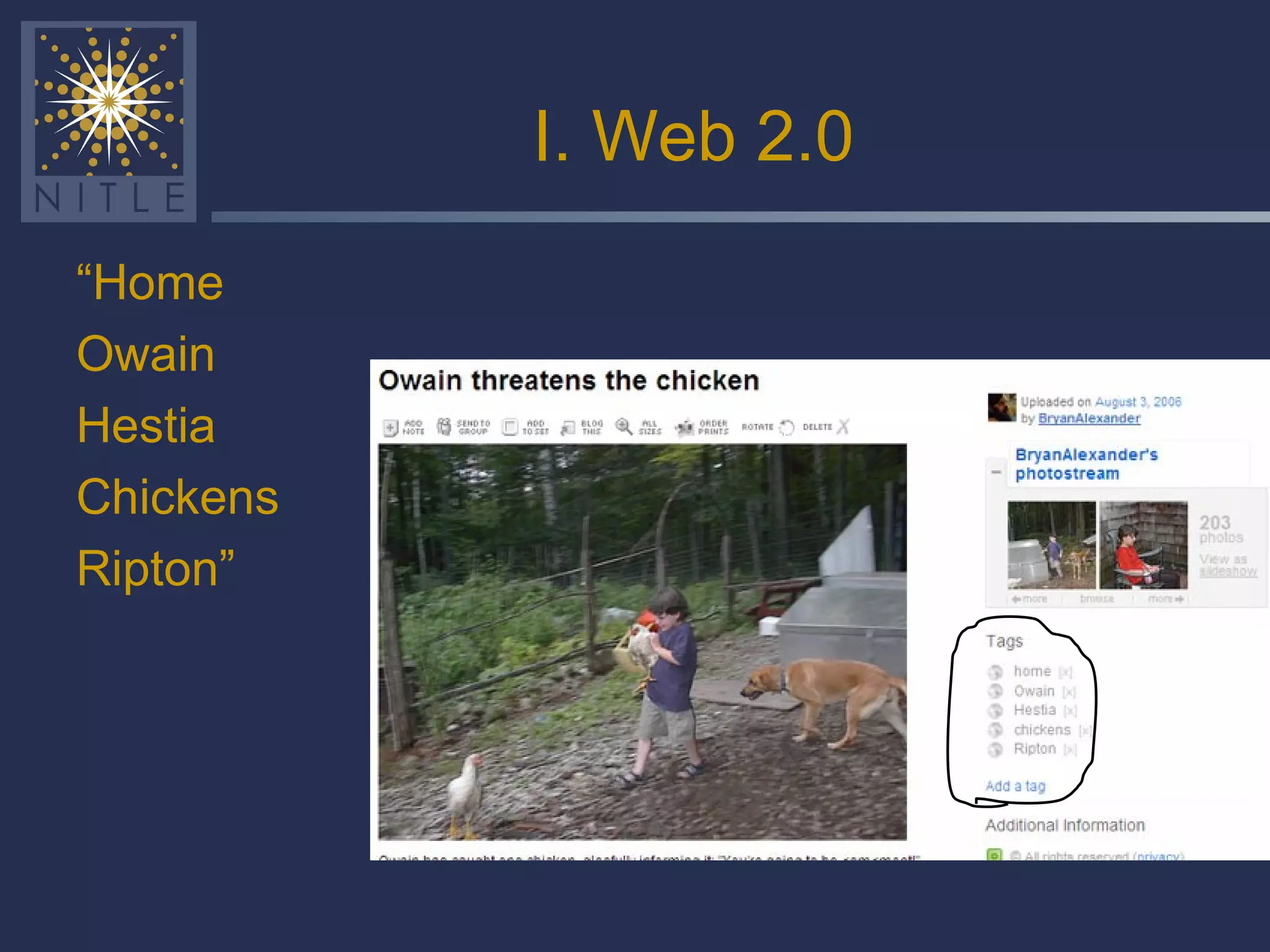 I. Web 2.0 “ Home Owain Hestia Chickens Ripton” 