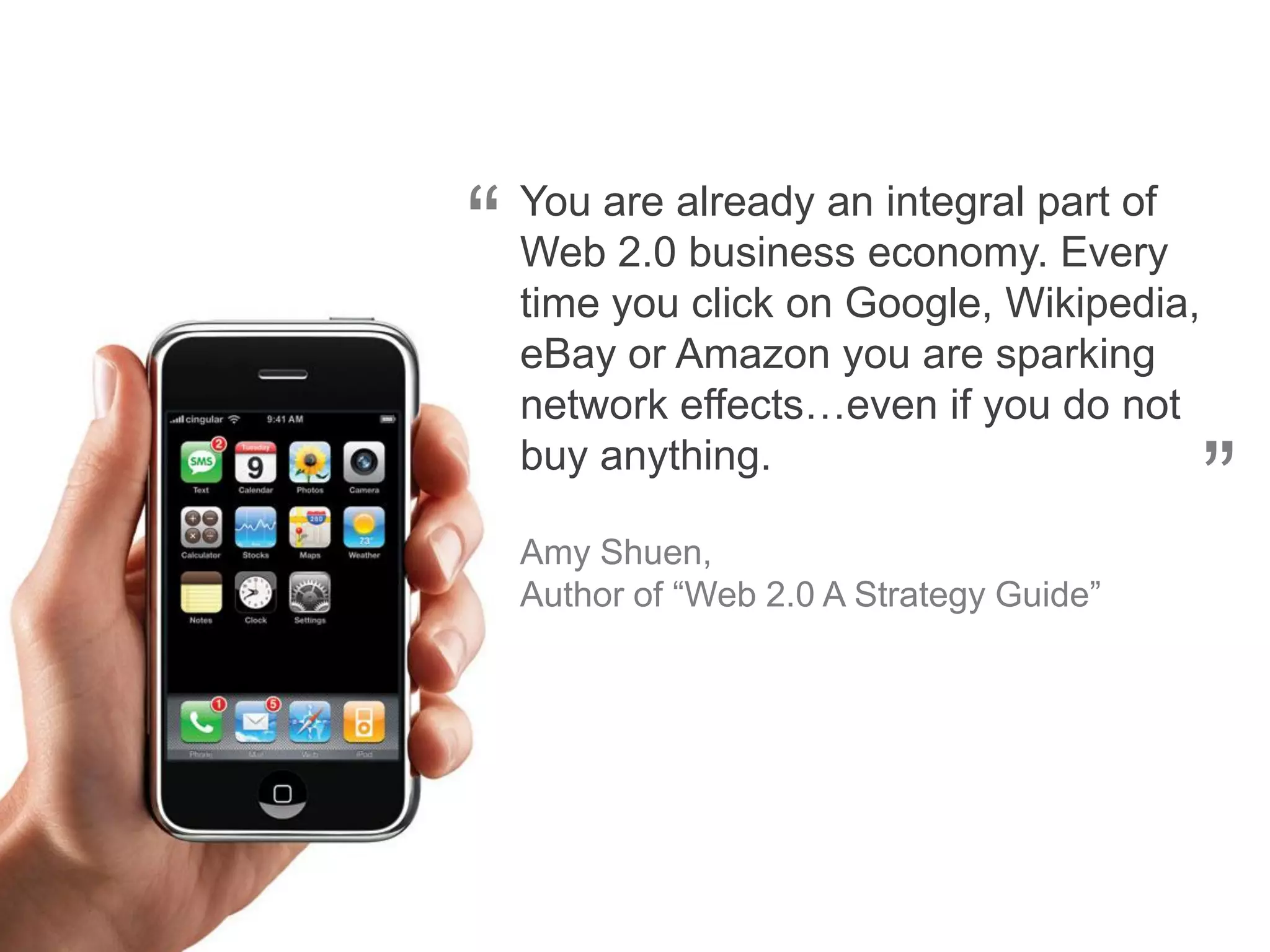 © Acando AB
You are already an integral part of
Web 2.0 business economy. Every
time you click on Google, Wikipedia,
eBay or Amazon you are sparking
network effects…even if you do not
buy anything.
Amy Shuen,
Author of “Web 2.0 A Strategy Guide”
“
”
 