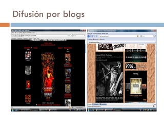 Difusión por blogs  