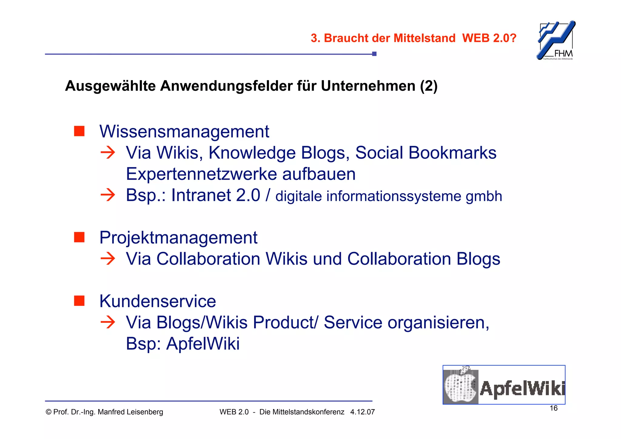 Web 2.0 - die Mittelstandskonferenz