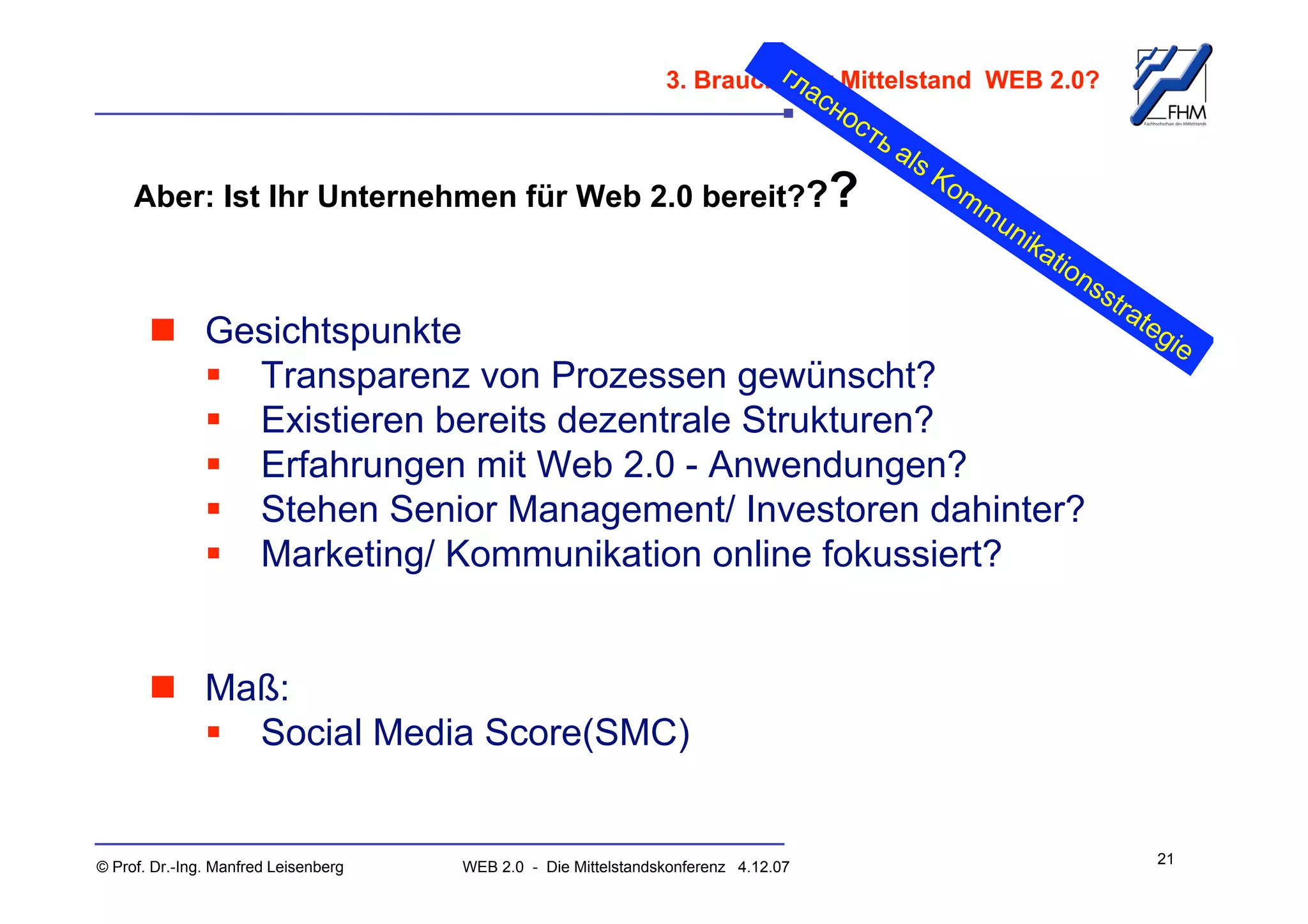 Web 2.0 - die Mittelstandskonferenz