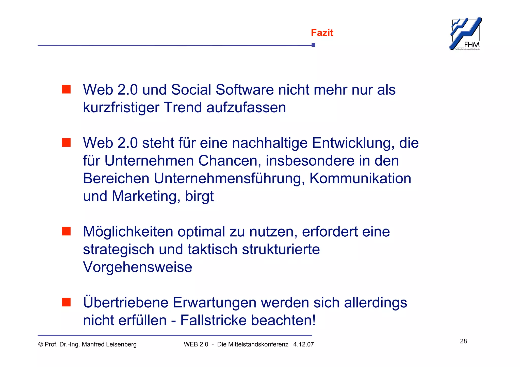 Web 2.0 - die Mittelstandskonferenz
