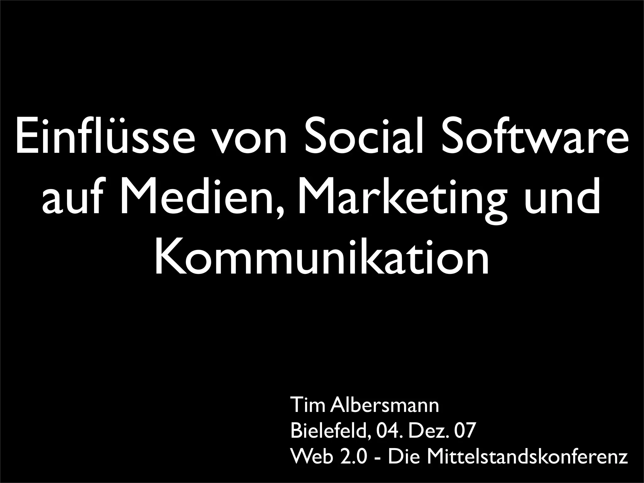 Web 2.0 - die Mittelstandskonferenz