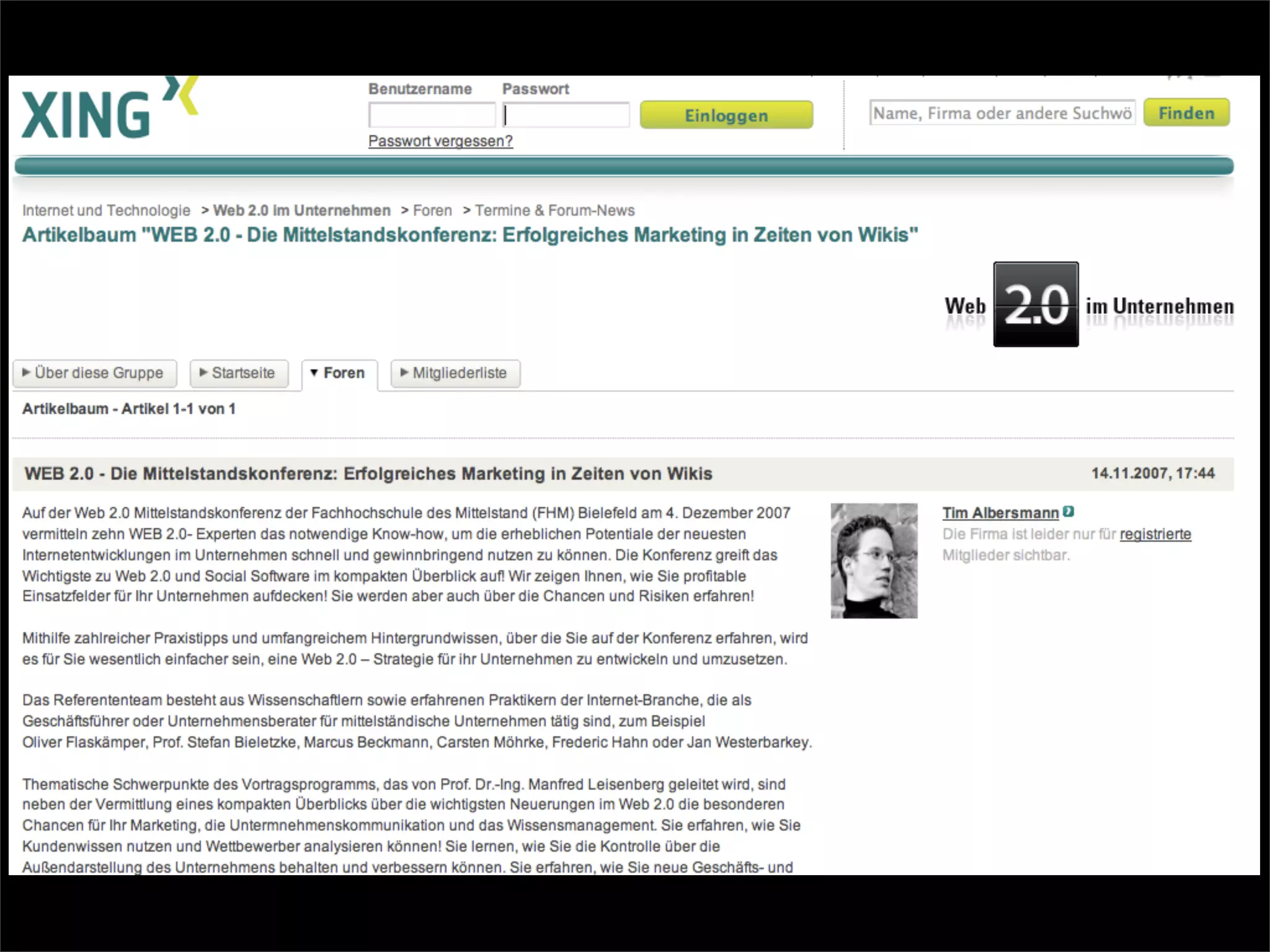 Web 2.0 - die Mittelstandskonferenz